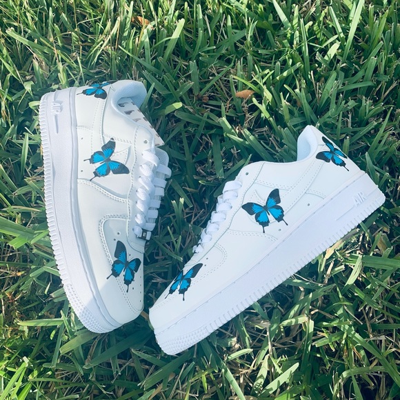 Nike | Shoes | Nwt Custom Nike Air Force Butterfly Drip | Poshmark